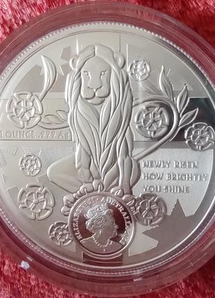 Серебряная инвестиционная монета Герб Австралии 2022 1 унция ч...