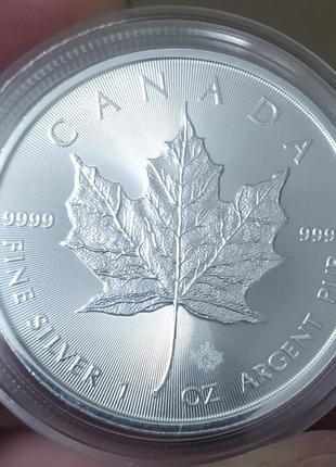 Инвестиционная монета Канада Кленовый лист 5 долларов, 1 унция...