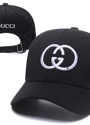 Оригинальная кепка бейсболка GUCCI Classic черная (3334GCB)