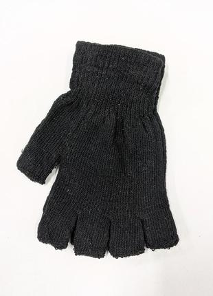 Перчатки без пальцев женские цвет черный размер 7-8,5