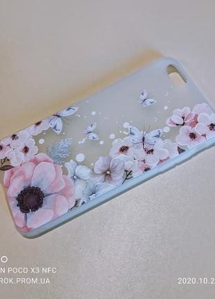 Чехол с 3D рисунком Flowers Case для айфон iphone 6 / 6s Plus
