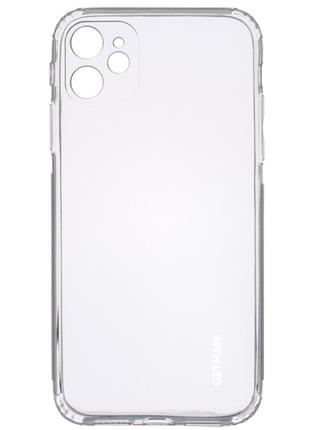 Тонкий силиконовый прозрачный чехол с заглушкой для айфон iPho...