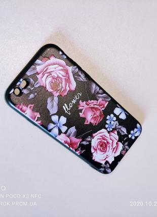 Чехол с 3D рисунком Flowers Case для айфон iphone 6 / 6s