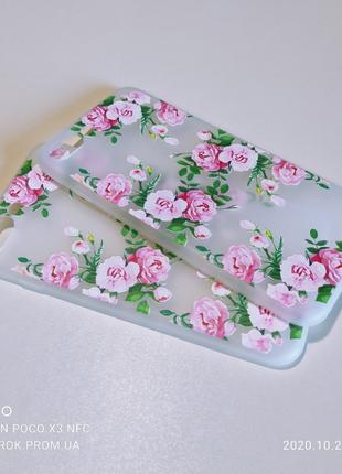 Чехол с 3D рисунком Flowers Case для айфон iphone 7 8 Plus