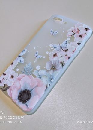 Чехол с 3D рисунком Flowers Case для айфон iphone 7 8 Plus