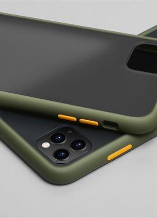 Айфон iPhone 11 pro max защитный зеленый чехол Likgus HARD CASE
