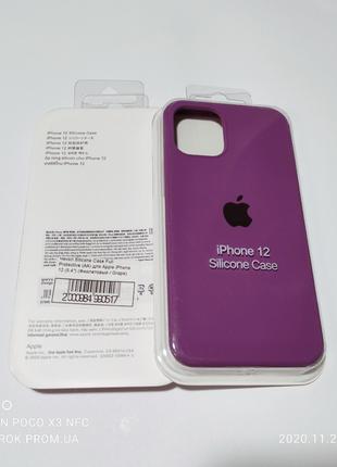 Чехол СИЛИКОН КЕЙС для айфон iPhone 12 mini пурпурный