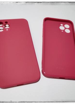 Тонкий матовый чехол бампер для айфон iPhone 11 pro Красный
