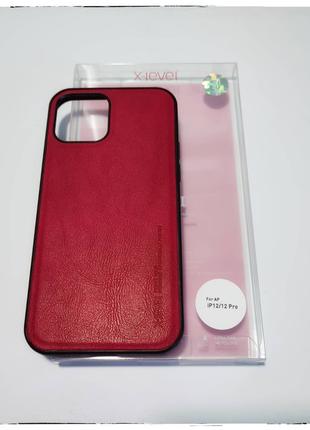 Винтажный кожаный чехол накладка X-LEVEL для айфон iPhone 12 /...