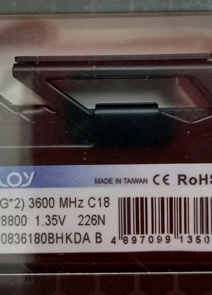 DDR4, 2x8 gb, Oloy, xmp 3600mhz
