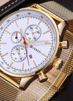 Часы мужские наручные сurren часы классические золото