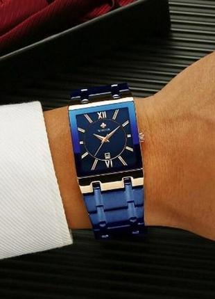 Часы мужские наручные кварцевые классические wwoor  синие