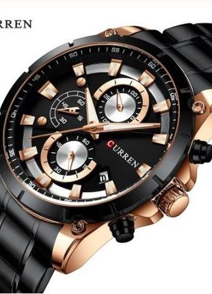 Часы мужские наручные черные сurren часы кварцевые классические