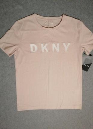 Новая пудровая футболка dkny, s