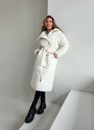 Жіноче зимове пальто зима зимова куртка подовжена довга пухови...