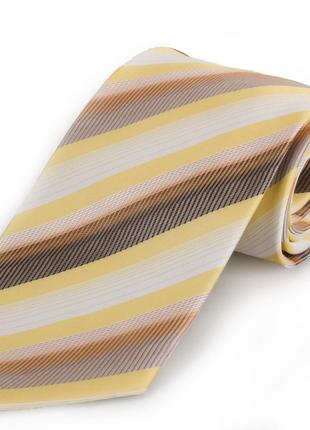 Краватка поліестерова стандартна жовто-сіро-коричнева Schönau ...