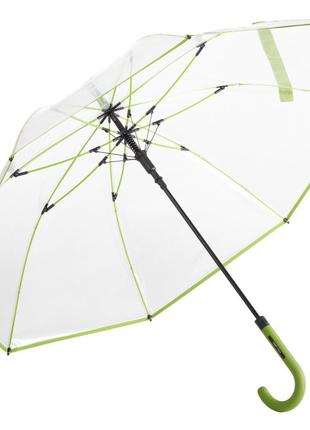 Зонт трость Fare 7112 прозрачный/лайм