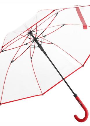 Зонт трость Fare 7112 прозрачный/красный
