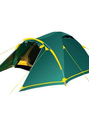 Палатка трехместная Tramp Stalker 3 v2 с тамбуром и снежной юб...