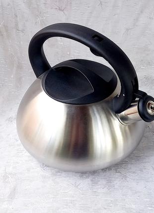 Чайник из нержавеющей стали со свистком Zauberg "ZB-007/3" (3л)
