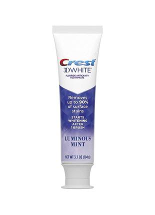 Відбілююча зубна паста crest 3d white luminous mint (104 g)