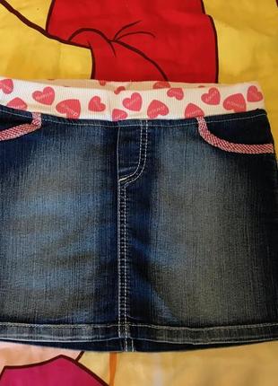 Джинсовая юбка девочке 9-10 лет на рост 146 см от gloria jeans