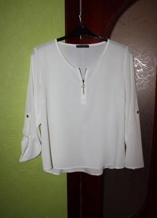 Белая женская блузка 16, 44 eur размер, наш 52, 54 от select
