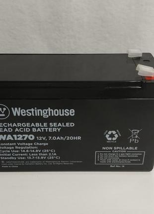 Аккумулятор свинцово-кислотный Westinghouse WA1270, 12V / 7.0A