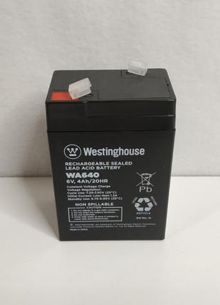 Аккумулятор свинцово-кислотный Westinghouse WA640, 6V / 4A