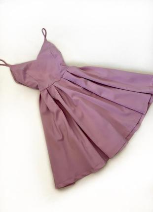 Сукня лілова міні з бантом бебі дол