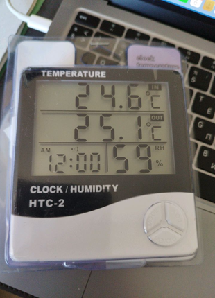 HTC-02 станция новая , термометр, время, влажность