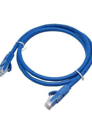 Сетевой кабель  патч-корд RJ-45 синий CAT5E - 1м