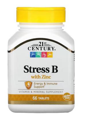 Витамины группы в с цинком от 21st century, stress b with zinc