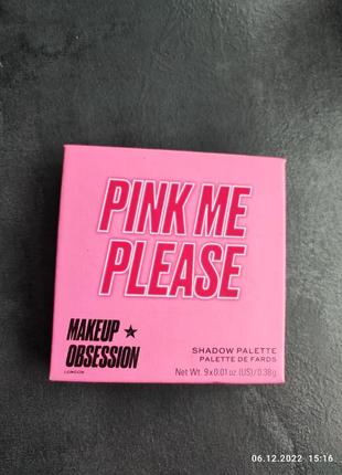 Палетка теней для век makeup obsession pink me please ​mini