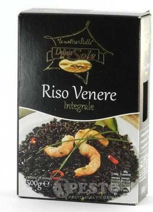 Рис черный Delizie dal Sole riso venere integrale 500г
