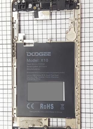 Корпус Doogee X10 (рамка дисплея) для телефона Б/У!!!