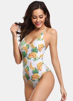 Жіночі купальні костюми з принтом банан, тропічні сексуальні б...