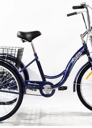 Велосипед дорожній трьохколісний для дорослого колесо 24" дюйм...