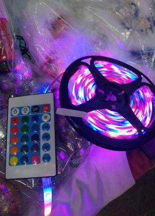 Светодиодная лента LED комплект разноцветная + пульт ДУ