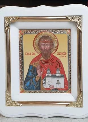 Икона Святого Владислава 19х17см