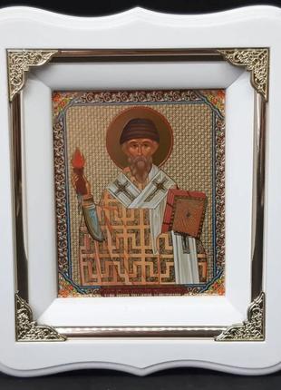 Святитель Спиридон Тримифунтский икона 19х17см