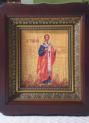 Святой апостол Тимофей именная икона 20х18см