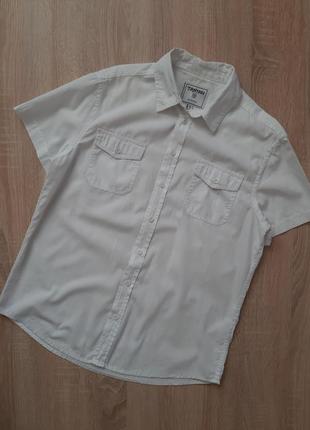 Базова біла сорочка на короткий рукав