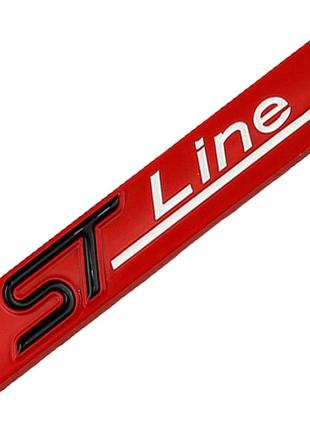 Эмблема ST line на крыло\заднюю часть (красный, матовый), Ford