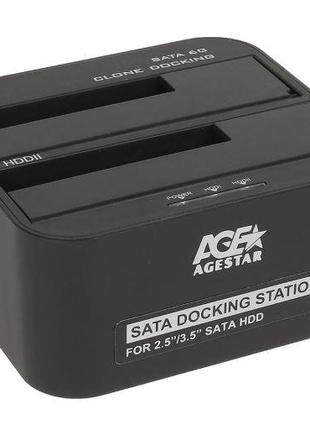Док-станція Agestar 3UBT6-6G (Black) USB3.0, 2 слота, чорна (к...