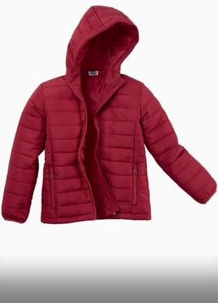 Куртка для дівчинки бордовий 122/128  с капюшоном демісезон hi...