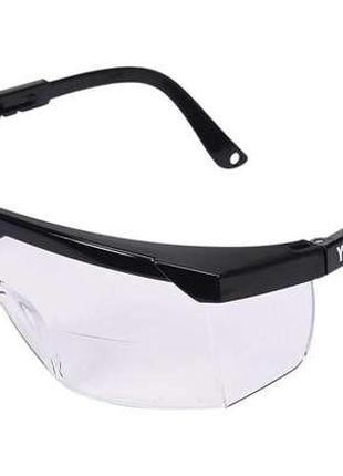 Очки защитные открытые прозрачные коррекция зрения +2,5 диоптр...