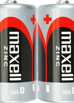Батарейка сольова MAXELL R20/D Zink 2 штуки