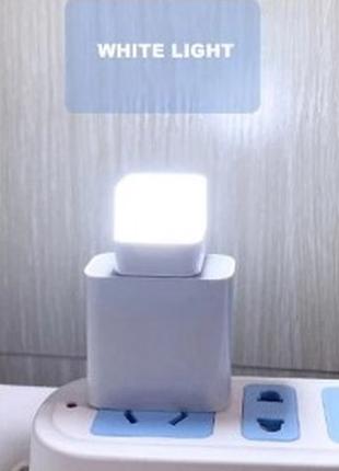 USB лампа ночник, белый холодный 6500K