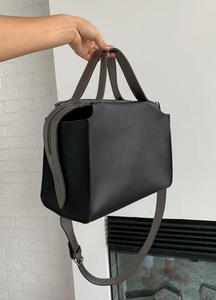 Женская сумка 2в1 комплект сумок черный саквояж черная сумка